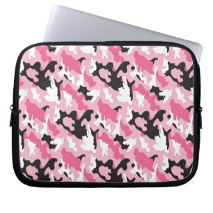 Rosa Tarnung Laptopschutzhülle