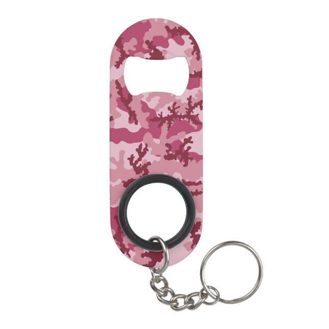Rosa Tarnung Mini Flaschenöffner (Rückseite)