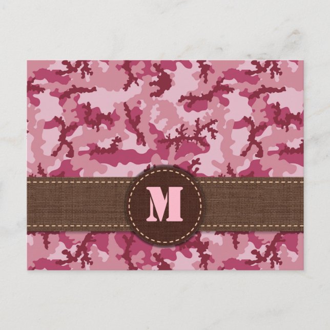 Rosa Tarnung Postkarte (Vorderseite)