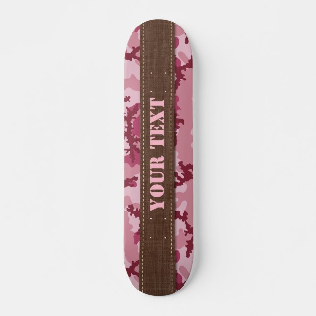 Rosa Tarnung Skateboard (Vorne)