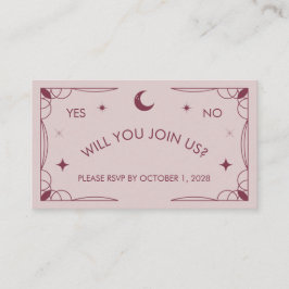 Rosa Tarot Inspiriert RSVP-Karte Begleitkarte