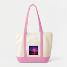 Rosa Tasche mit Lila Sonnenuntergang