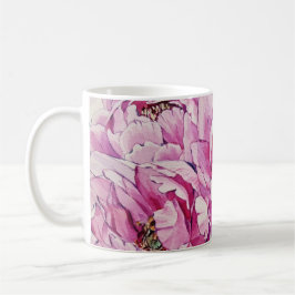Rosa Tasse mit Blumenmuster
