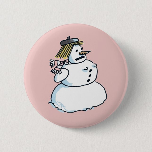 Rosa-Taste Button (Vorderseite)