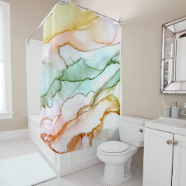 Rosa Taupe Abstrakt Duschvorhang