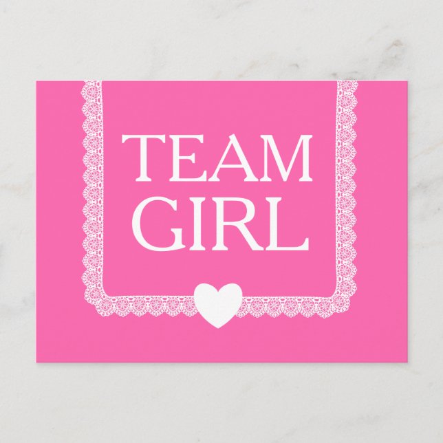 Rosa Team Girl A02 Postkarte (Vorderseite)