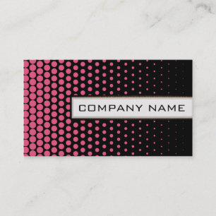 Rosa Techno Dots Elegante Moderne Schwarz Visitenkarte