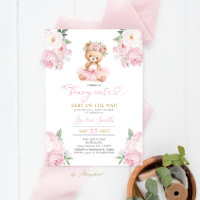 Rosa Teddybär Baby Shower Mädchen