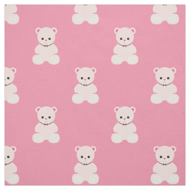 Rosa Teddybär-Gewebe Stoff (Muster)