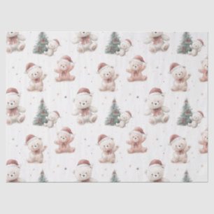 Rosa Teddybär Weihnachten Seidenpapier