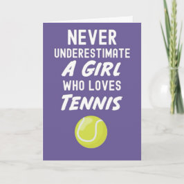 Rosa Tenniskarten für Mädchen Kinder Sport Mädchen Karte