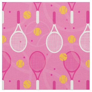 Rosa Tennisschläger Stoff