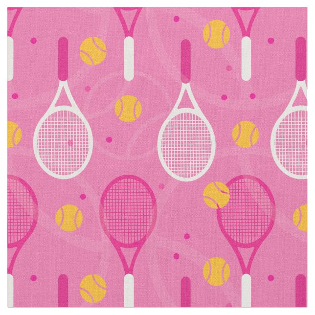 Rosa Tennisschläger Stoff (Nahaufnahme)