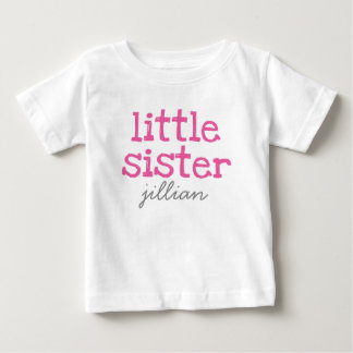 Rosa Text Kleine Schwester hinzufügen Baby T-shirt