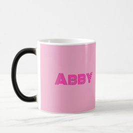 Rosa Text-Morphing-Tasse Verwandlungstasse