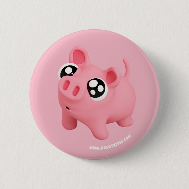 Rosa the Pig Puppy Eyes Button (Vorderseite)