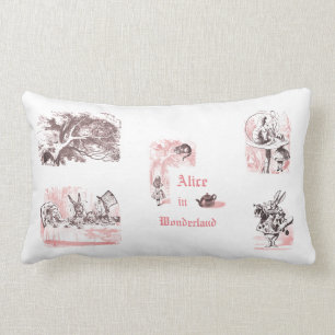 Rosa Thema-Vintages Alice im Wunderland-Kissen Lendenkissen