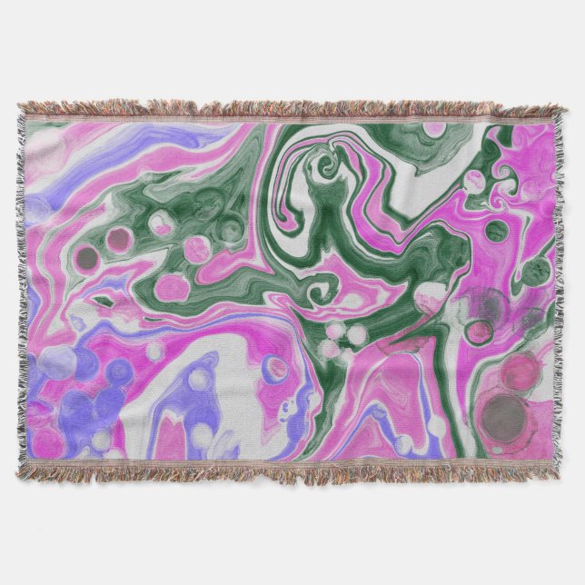 Rosa Throw Blanket Decke (Vorderseite)