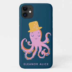 Rosa Tintenfisch Quirky Tanzen Tier Personalisiert Case-Mate iPhone Hülle