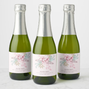 Rosa Tis The Season Mini Champagne Labels
