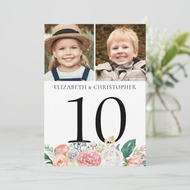 Rosa Tischnummer 2 Foto 12x18 signieren (Stehend Vorderseite)