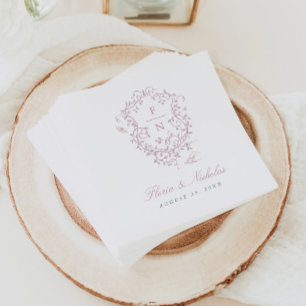 Rosa Toilettenpapier-Hochzeitsservietten Chinoiser Serviette