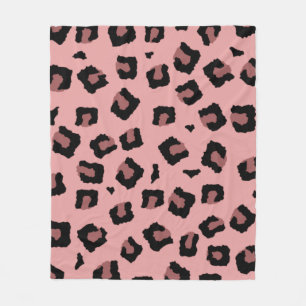 Rosa Ton Leopard Nahtloses Muster Fleecedecke