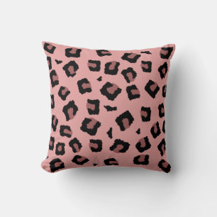 Rosa Ton Leopard Nahtloses Muster Kissen