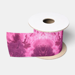 Rosa Töne Infrarot-Wolke Satinband