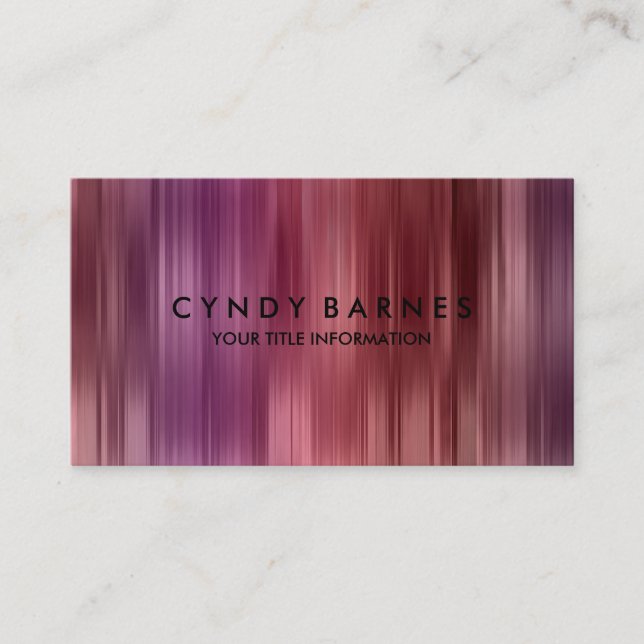 Rosa Töne Streifen Visitenkarte (Vorderseite)