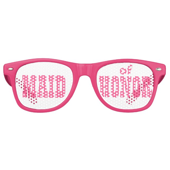 Rosa Trauzeugin Swag Party Brille Sonnenbrille (Vorderseite)