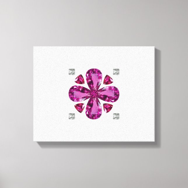 Rosa Tree Art Leinwanddruck (Vorderseite)