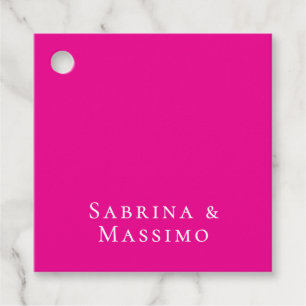 Rosa trendiger moderner minimalistischer Ihr Name Geschenkanhänger