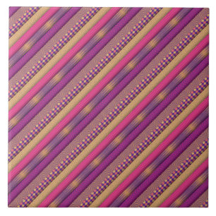 Rosa Tribal Streifen Geometrisches Muster fett eth Fliese
