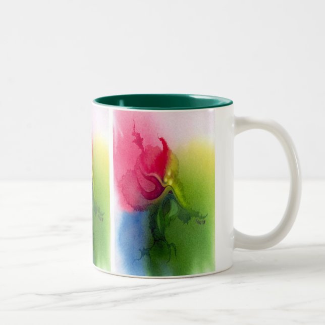 Rosa Triflower Zweifarbige Tasse (Rechts)