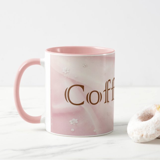 Rosa Trinkbecher Tasse (Mit Donut)
