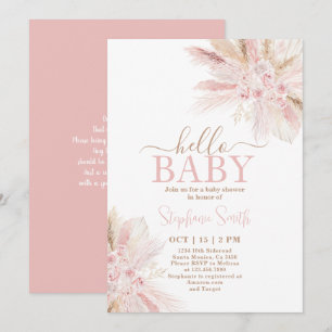 Rosa Tropical Desert Baby Shower Girl Einladung