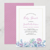 Rosa | Tropical Succulents Summer Baby Shower