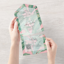 Rosa tropische Bananenpalme Blätter Hochzeit