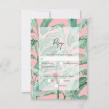 Rosa tropische Bananenpalme Blätter Hochzeit