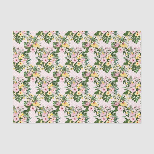 Rosa tropische Blume (Design 20 Pink Serie) Seidenpapier (Vorderseite)