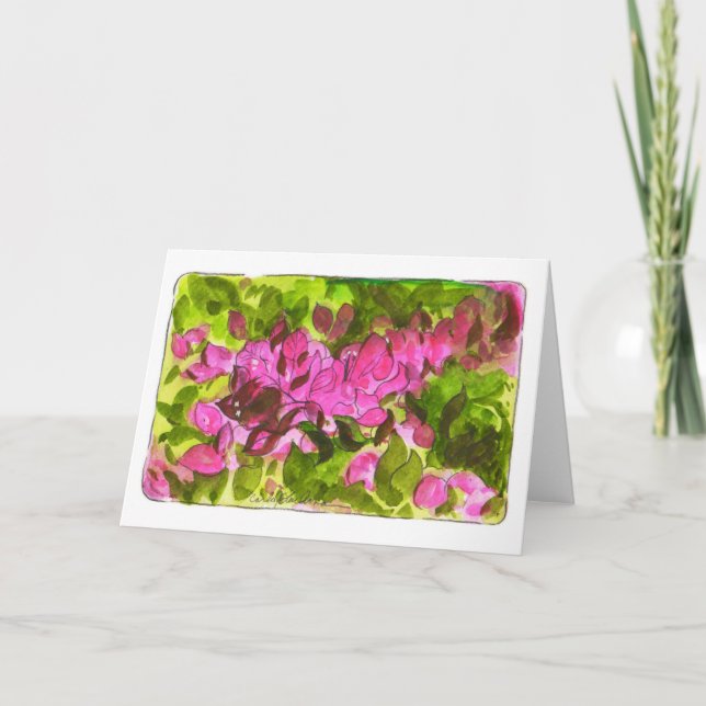 Rosa tropische Blume Faltkarte Karte (Vorderseite)