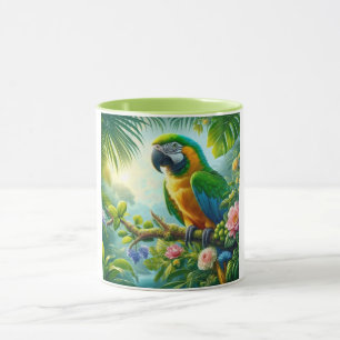 Rosa tropische Blüte Tasse