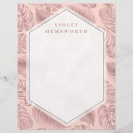 rosa tropische Geometrie Briefbogen