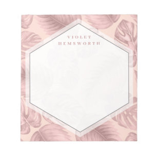 rosa tropische Geometrie Notizblock