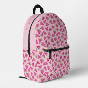 Rosa Tropisches Wassermelonen-Muster Bedruckter Rucksack