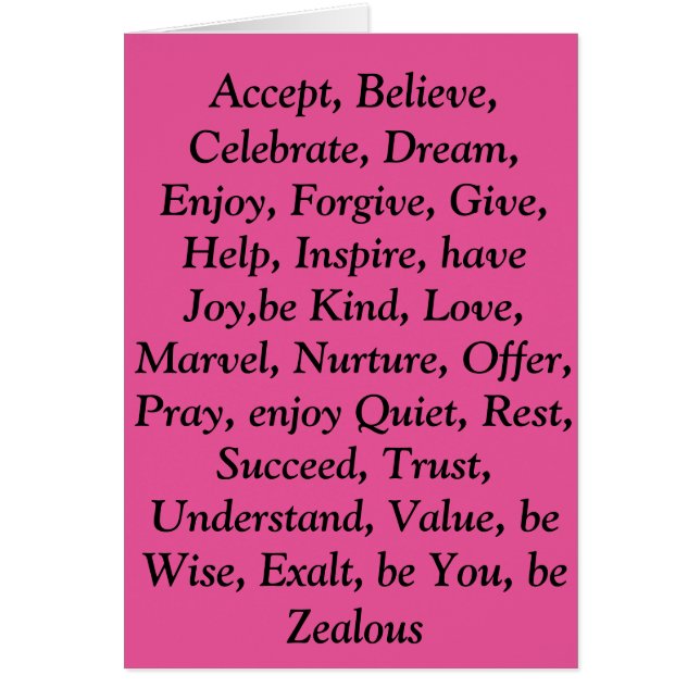 rosa Tugendkarte (Vorne)