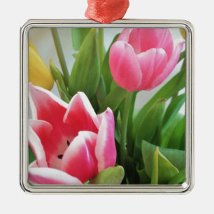 Rosa Tulips, Blumenstrauß, Blume Silbernes Ornament