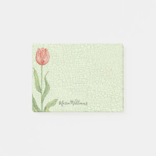 Rosa Tulpe addieren Namens4x3 Post-it Klebezettel