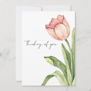 Rosa Tulpe allein Einladung